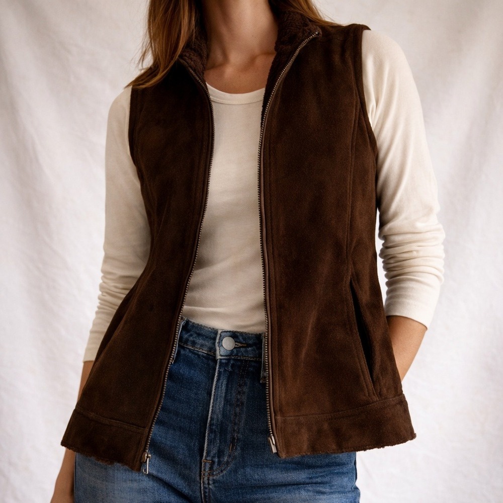 Pendleton Shearling Vest – M Brown Sheared Lamb Leather READ